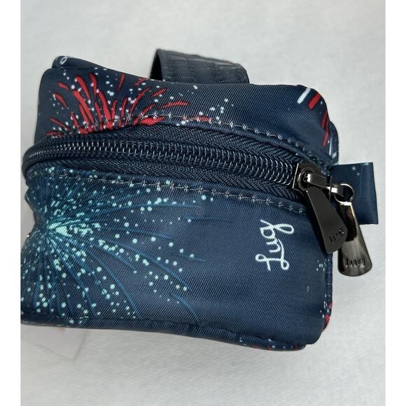 Lug Mini Jewelry Case Mini Swizzle Fireworks Red White Blue Patriotic USA NWT - Picture 3 of 8